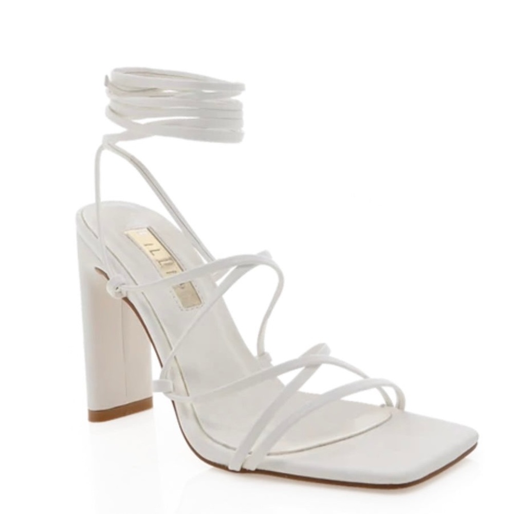 Billini Chrome White Block Heel